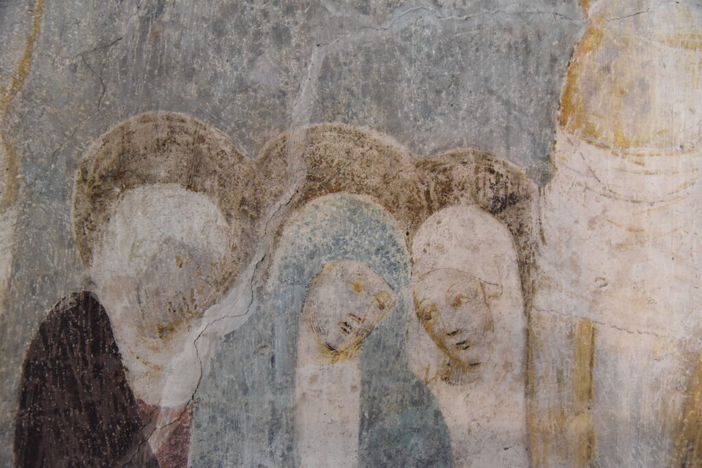 Konservierung und Reinigung St. Leonhardskapelle, Landschlacht TG. Detailaufnahme aus der St. Leonhard Vita.